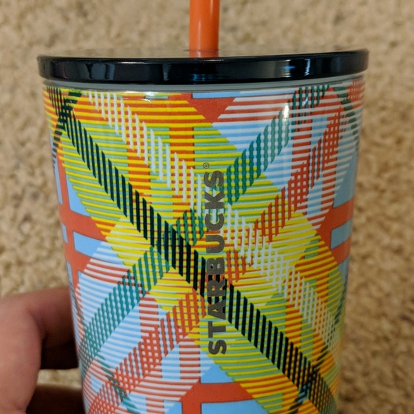 Collectible Starbucks plaid tumbler 16 oz - Picture 2 of 3